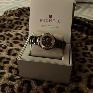 Beautiful brown ceramic Michele, watch!